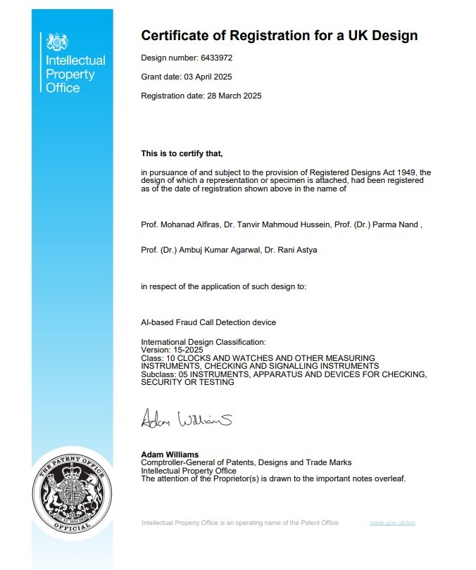 AI-based Fraud Call Detection Device